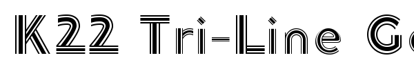 K22 Tri-Line Gothic font preview